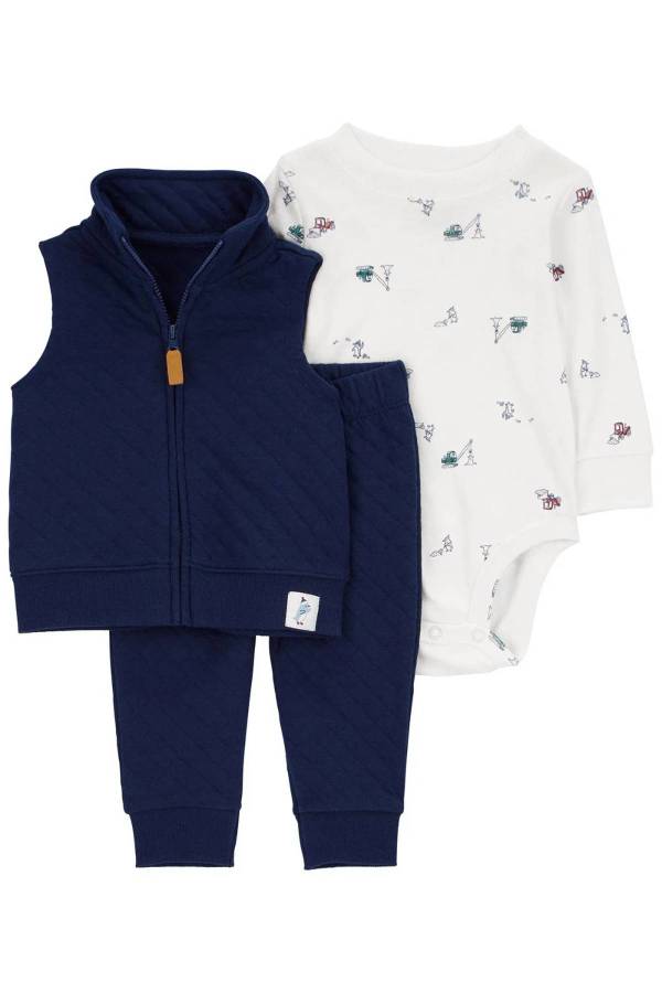 Carters Erkek Bebek Yelekli Set 3'lü Paket