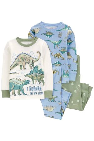 Carters Küçük Erkek Çocuk Pijama Set 4'lü Paket - Thumbnail