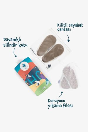 Hopfrög Furry Furry Kestane Kahverengi Kürk Barefoot Patik - Thumbnail