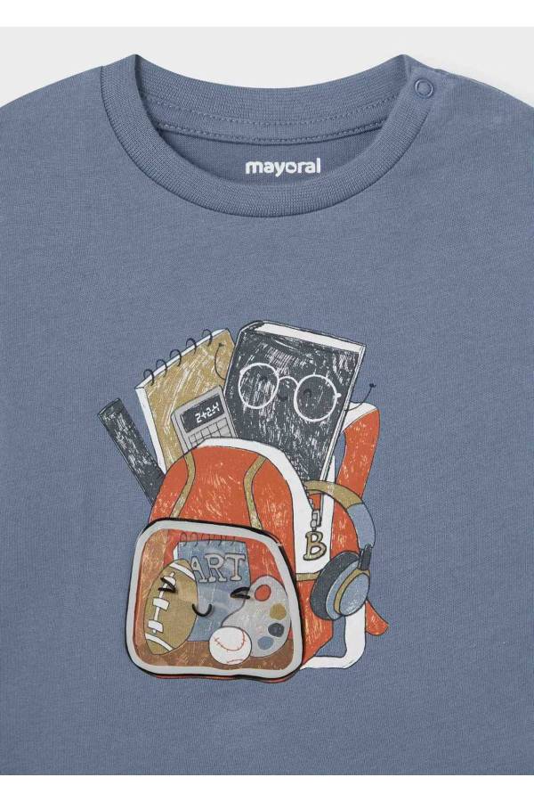 Mayoral Kışlık Erkek Bebek T-shirt Mavi